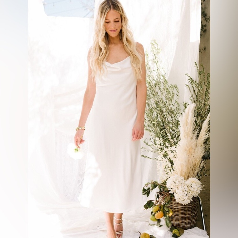 NWT Show Me Your MuMu Verona Cowl Dress in Ivory